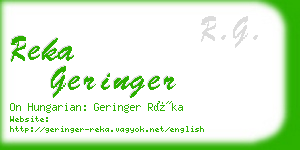 reka geringer business card